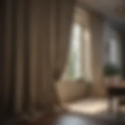 Elegant drapes enhancing a sophisticated interior