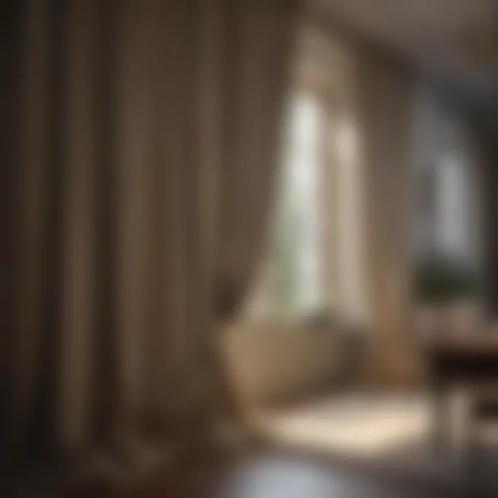 Elegant drapes enhancing a sophisticated interior