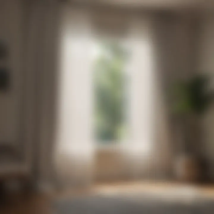 Sheer curtains creating a soft and airy ambiance