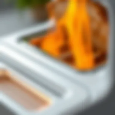 Close-up of the innovative heating elements of the Instaglo toaster