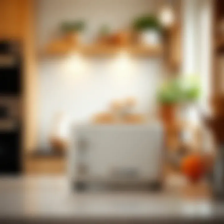 Instaglo toaster integrated into a stylish kitchen environment