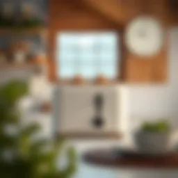 Sleek design of the Instaglo toaster showcasing its modern aesthetic in a kitchen setting