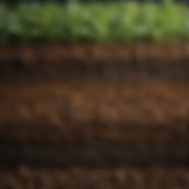 Healthy Soil Layers Cross-section view of healthy soil layers in no dig gardening