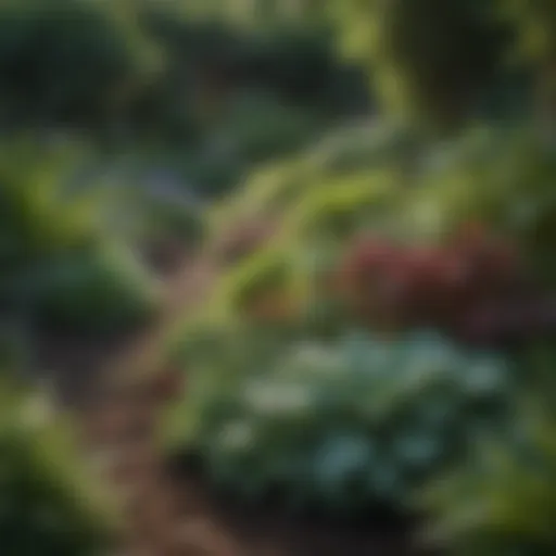 Lush garden beds showcasing the no dig method