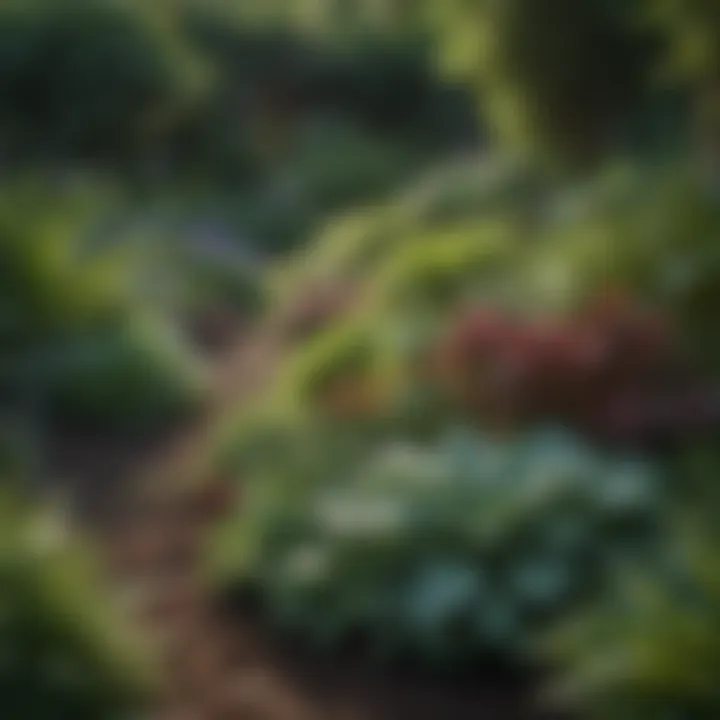 Lush garden beds showcasing the no dig method