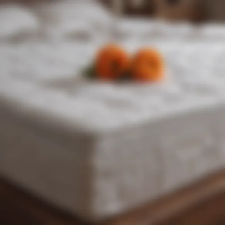 A clean and well-maintained mattress topper on a bed.