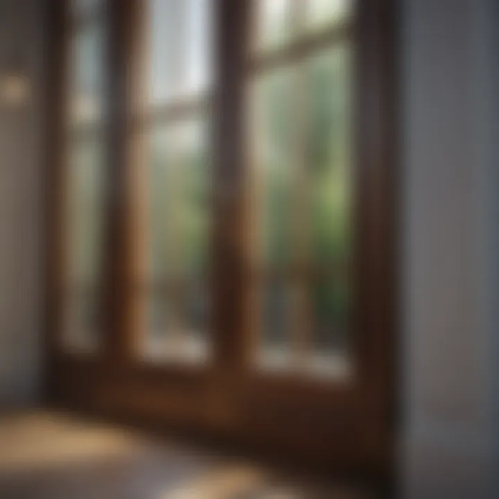 Close-up of high-quality materials used in French doors