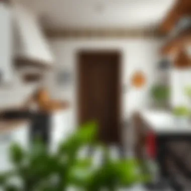 Timeless Checkerboard Appeal Classic checkerboard tile pattern for timeless kitchen appeal