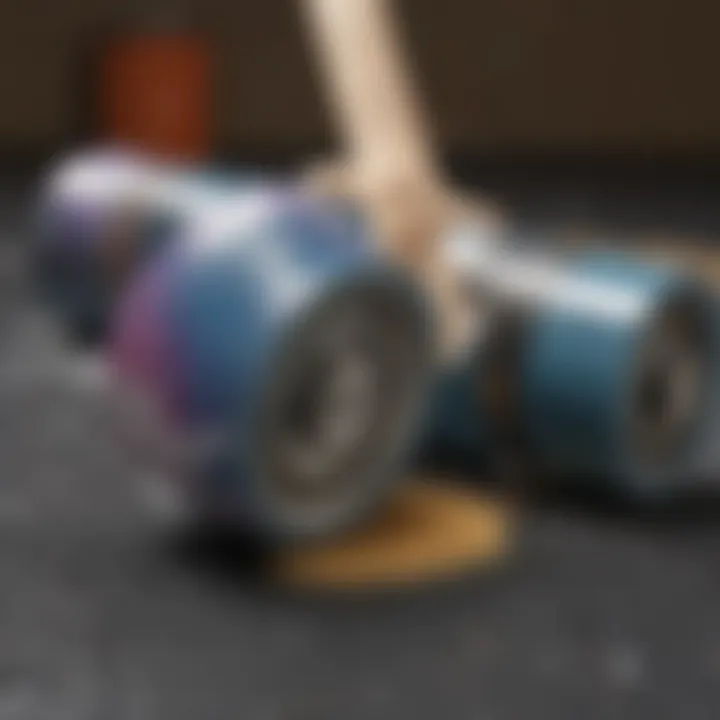 Close-up of paint roller materials