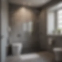 Elegant anti mildew shower liner enhancing bathroom decor