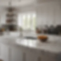 Elegant kitchen design featuring white Cortez countertops