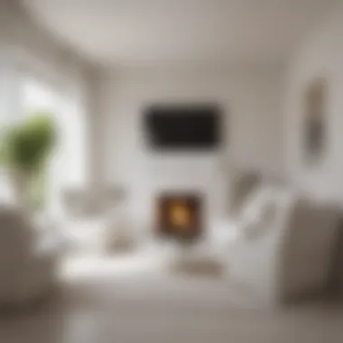 Minimalist Cozy Nook with White Chairs Cozy nook with white chairs and a minimalist aesthetic