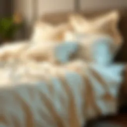 Luxurious low thread count sheet set draping elegantly on a bed