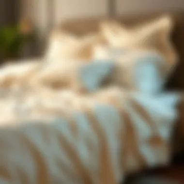 Luxurious low thread count sheet set draping elegantly on a bed