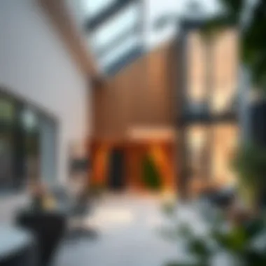 Stylish architectural design of a house extension