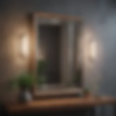 Stylish Modern Wall Mirror in Contemporary Interior Stylish modern wall mirror in contemporary interior