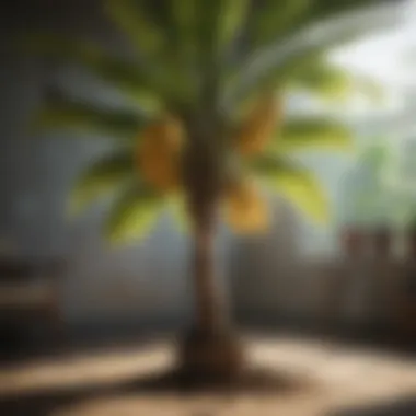 Thriving Banana Tree After Proper Fertilization Banana tree showcasing vibrant growth
