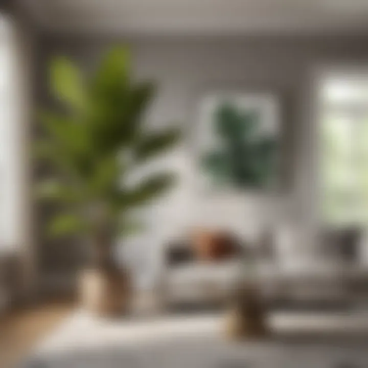 Fiddle Leaf Fig Tree in a Modern Living Room