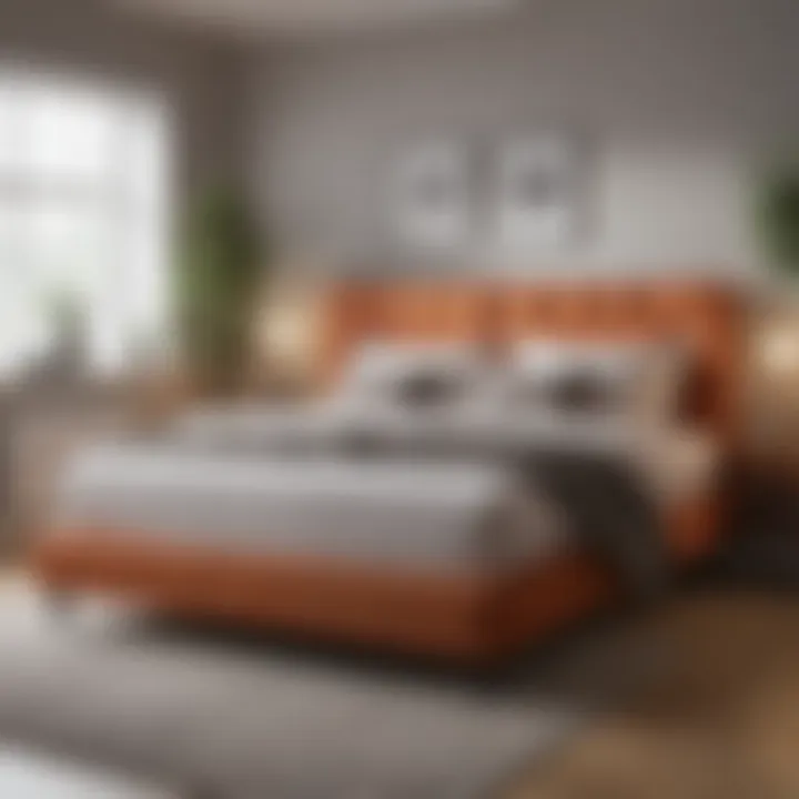 Different bed types displayed in a showroom