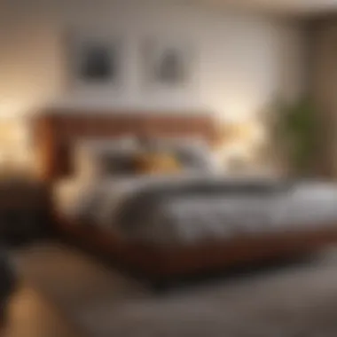 A cozy bedroom featuring a well-chosen bed