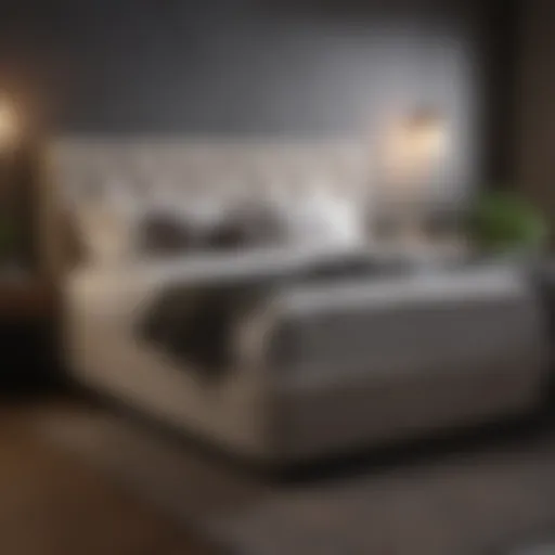 Luxurious bed showcasing comfort and style