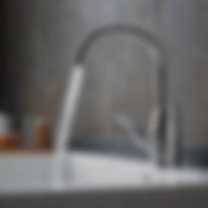 Diagram of a faucet's internal components