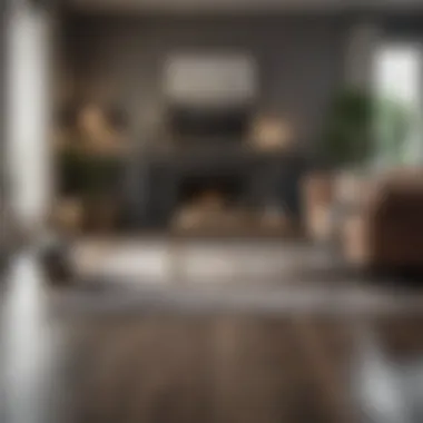 Chic living room adorned with decorative accessories on the floor