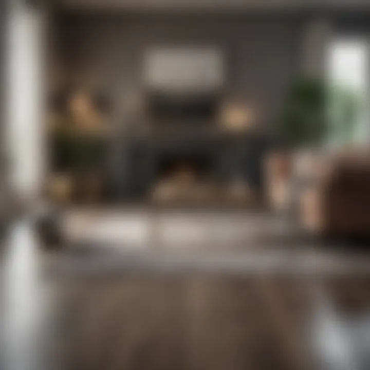Chic living room adorned with decorative accessories on the floor