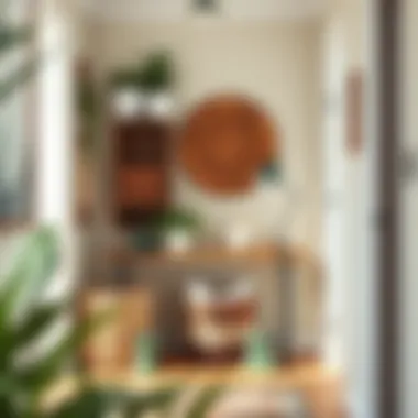 Functional narrow table for organizing hallway essentials