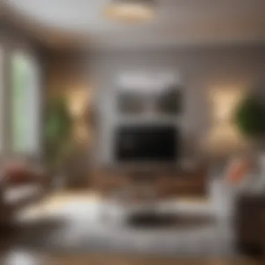 Creating a Visual Center A small living room with a beautiful focal point