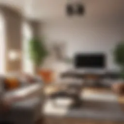 Innovative furniture arrangement in a small living room