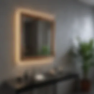 Demonstrating wall types for mirror hanging