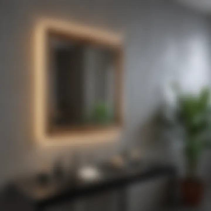 Demonstrating wall types for mirror hanging