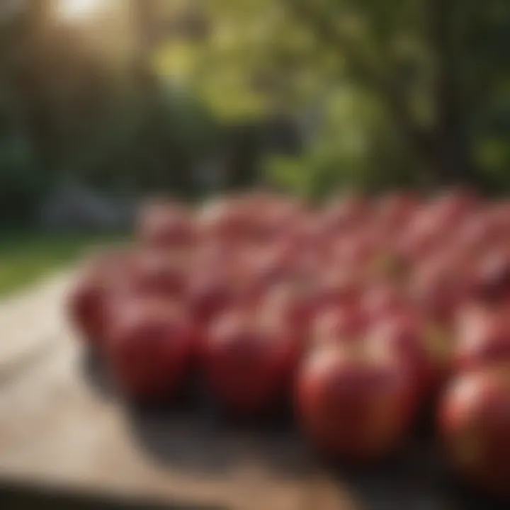 Harvested apples ready for enjoyment