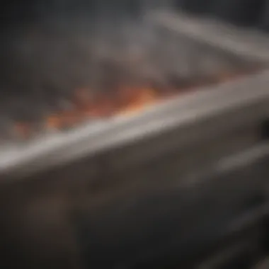 Visual representation of heat distribution on the grill