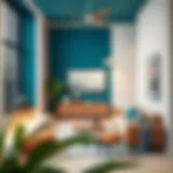 Elegant interior design showcasing modern decor and vibrant colors