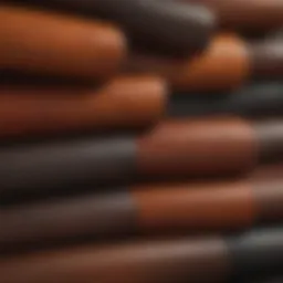 Different types of leather materials displayed