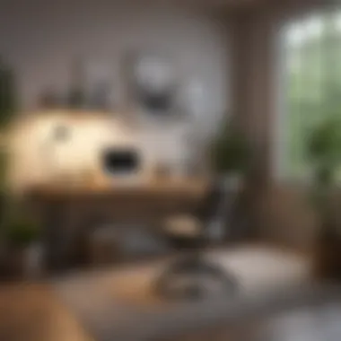 Creative Lighting Solutions for Home Offices Brightly lit home office with creative design elements