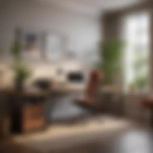 Stylish home office with modern furniture