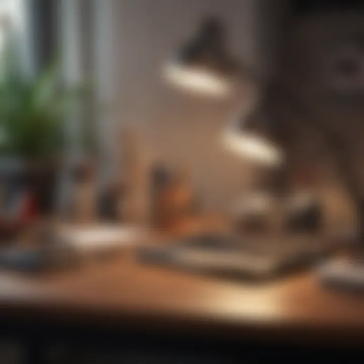 Personalized workspace with decorative accessories