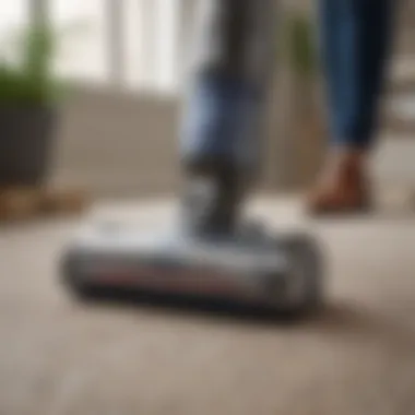 Sleek Design of Hoover ONEPWR Pet Cordless Vacuum Close-up view of Hoover ONEPWR Pet Cordless Vacuum showcasing sleek design