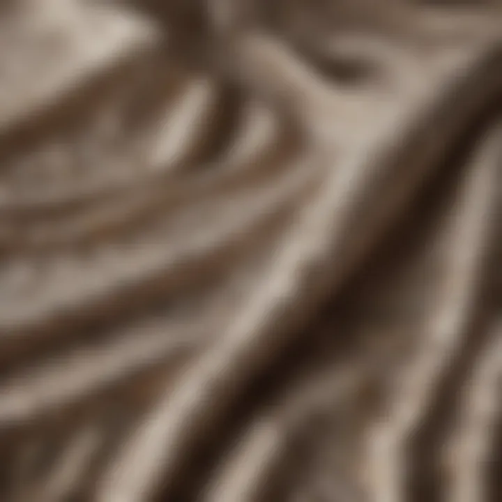 Close-up of premium fabric texture of Horchow bedspread