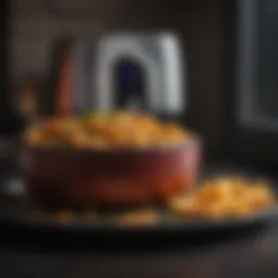 A beautifully plated dish made in an air fryer oven, showcasing vibrant colors and textures.