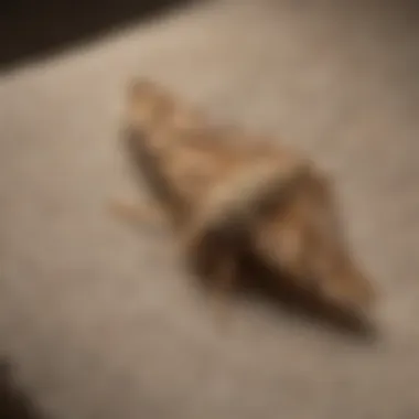 Understanding Moth Behavior Close-up of a moth resting on a fabric