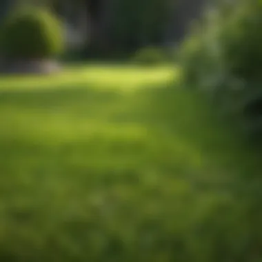 Vibrant green lawn with even texture and color