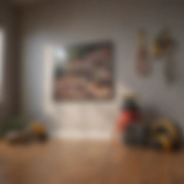Tools for picture hanging including a level and measuring tape