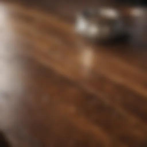 An array of wood stains in various shades displayed on a table