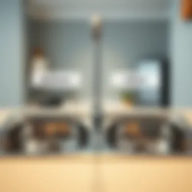 Before and after diagram of unclogging a kitchen sink