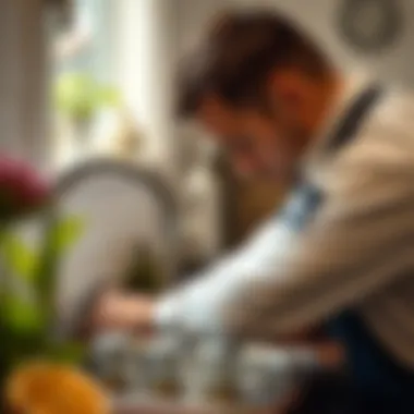 Professional plumber assessing a kitchen sink issue