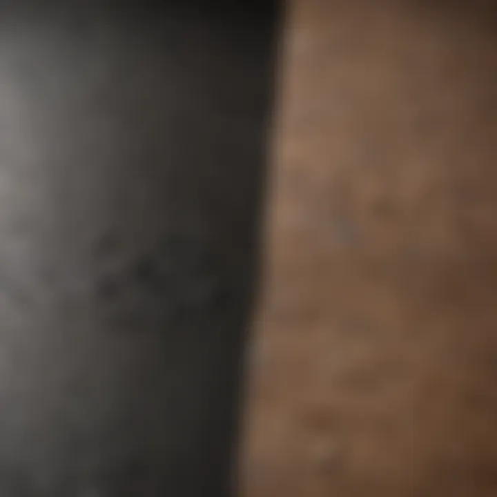 A close-up of a grease stain before and after cleaning.